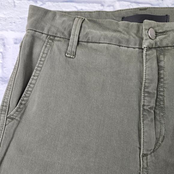 Joe's Women's Jeans Straight High Rise Light Olive Green Raw Hem size 27 - Picture 7 of 16